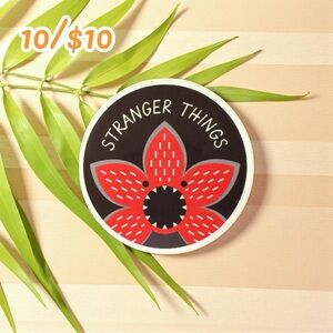 Stranger Things Demogorgon Flower Circle Sticker - Approximately 2 1/2”